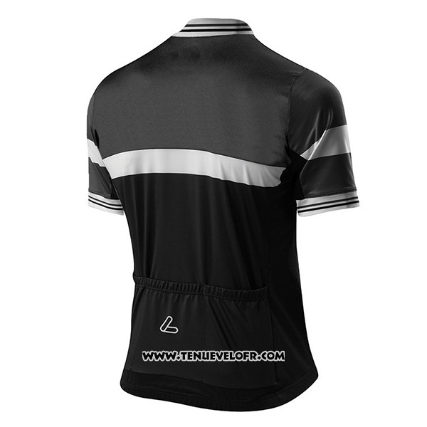 2017 Maillot Ciclismo Loffler Noir et Gris Manches Courtes et Cuissard