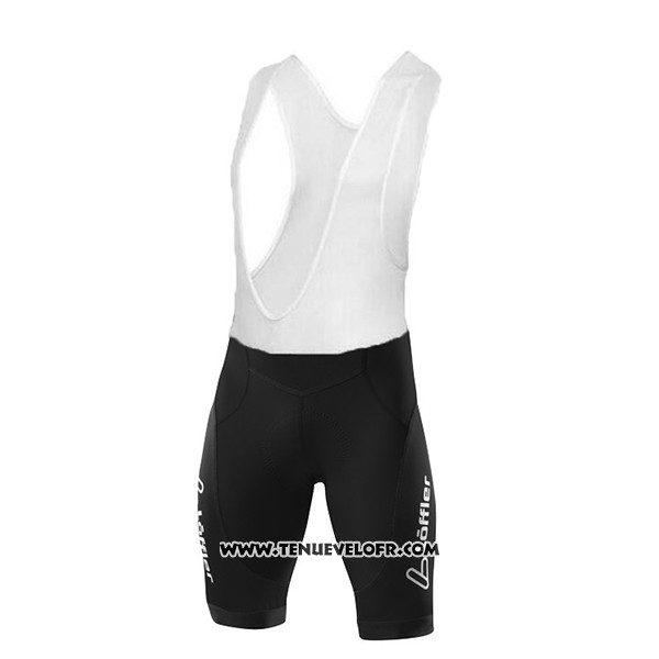 2017 Maillot Ciclismo Loffler Noir et Gris Manches Courtes et Cuissard