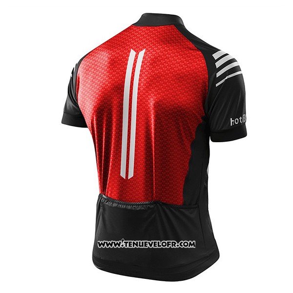 2017 Maillot Ciclismo Loffler Noir et Rouge Manches Courtes et Cuissard