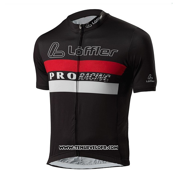 2017 Maillot Ciclismo Loffler Pro Racing Noir Manches Courtes et Cuissard