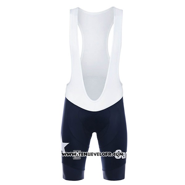 2017 Maillot Ciclismo Lundici Noir et Bleu Manches Courtes et Cuissard