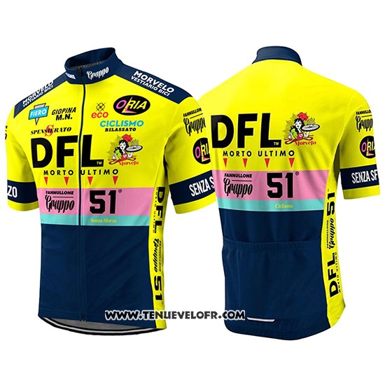 2017 Maillot Ciclismo Morvelo DFL Jaune Manches Courtes et Cuissard