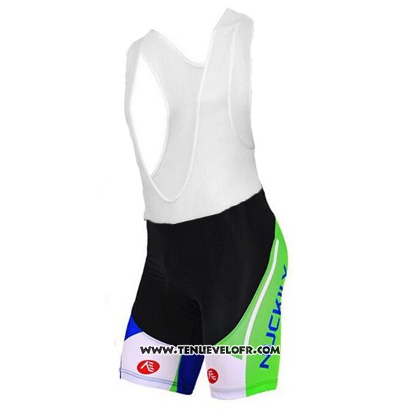 2017 Maillot Ciclismo Nuckily Blanc et Vert Manches Courtes et Cuissard