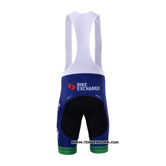 2017 Maillot Ciclismo Orica Bike Exchange Bleu Manches Courtes et Cuissard