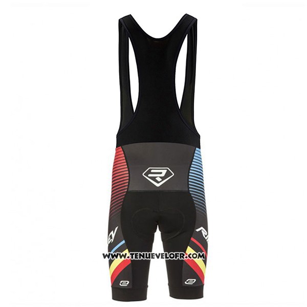 2017 Maillot Ciclismo Ridley Rincon Bleu et Noir Manches Courtes et Cuissard