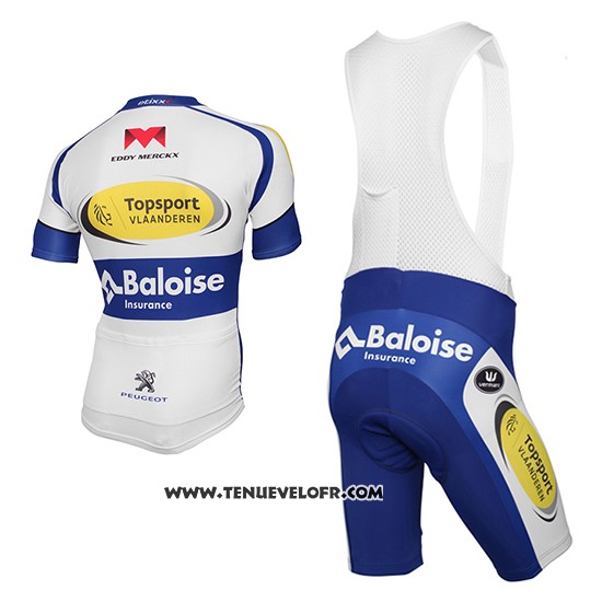 2017 Maillot Ciclismo Sport Vlaanderen Baloise Blanc et Jaune Manches Courtes et Cuissard
