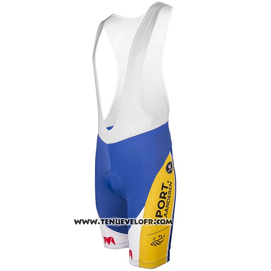 2017 Maillot Ciclismo Sport Vlaanderen Baloise Blanc et Jaune Manches Courtes et Cuissard