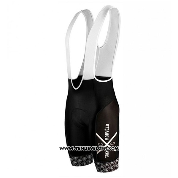 2017 Maillot Ciclismo Tokyo X Morvelo Blanc et Noir Manches Courtes et Cuissard