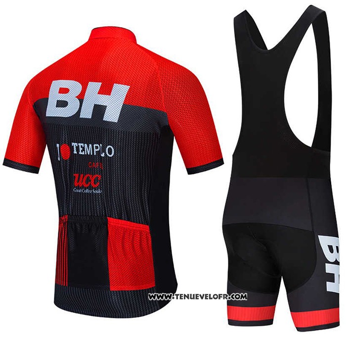 2020 Maillot Ciclismo BH Templo Rouge Noir Blanc Manches Courtes et Cuissard