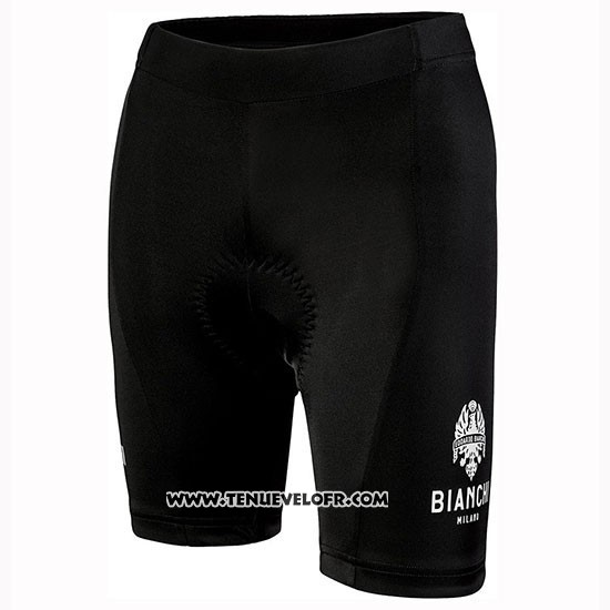 2019 Maillot Ciclismo Femme Bianchi Dot Blanc Manches Courtes et Cuissard