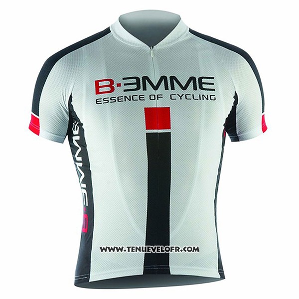 2017 Maillot Ciclismo Biemme Identity Blanc et Rouge Manches Courtes et Cuissard