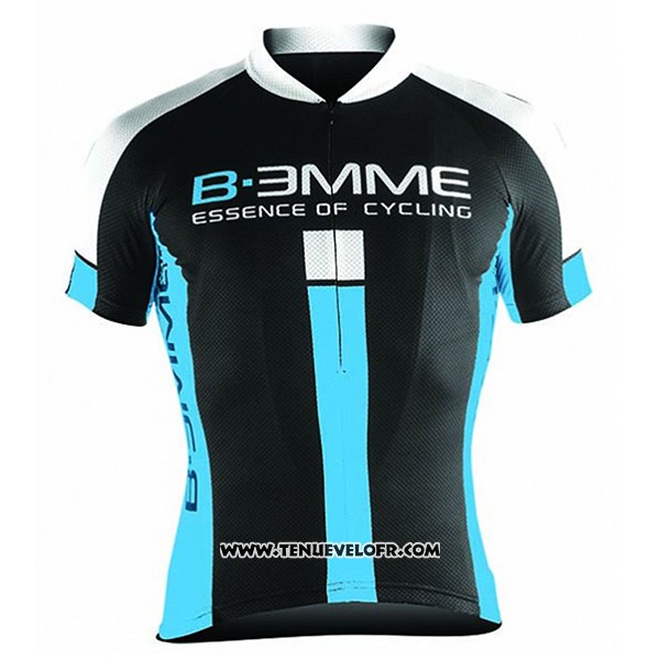 2017 Maillot Ciclismo Biemme Identity Noir et Bleu Manches Courtes et Cuissard