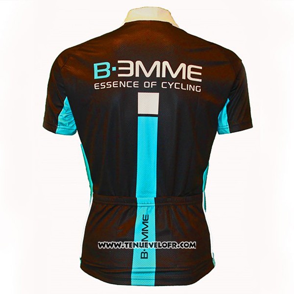 2017 Maillot Ciclismo Biemme Identity Noir et Bleu Manches Courtes et Cuissard