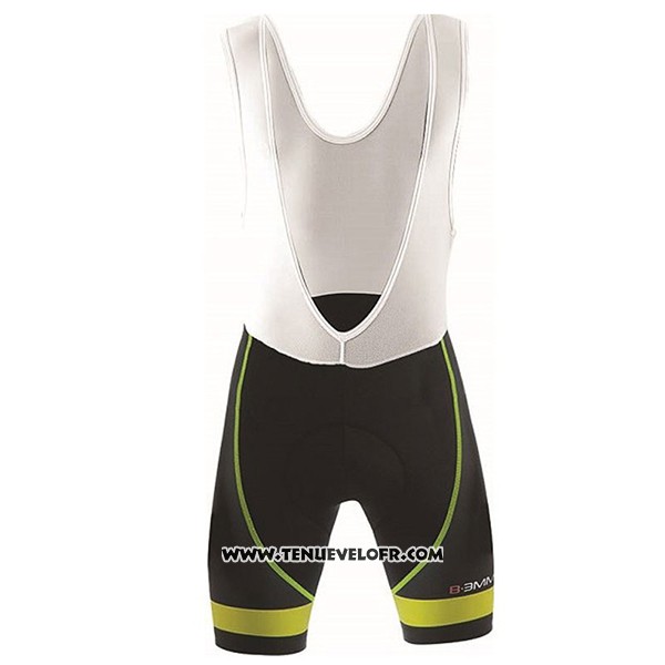 2017 Maillot Ciclismo Biemme Identity Noir et Jaune Manches Courtes et Cuissard