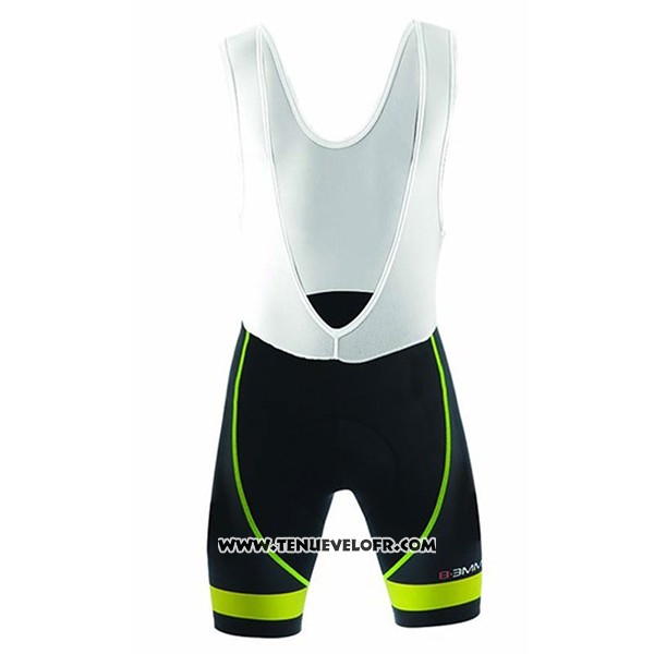 2017 Maillot Ciclismo Biemme Identity Noir et Vert Manches Courtes et Cuissard