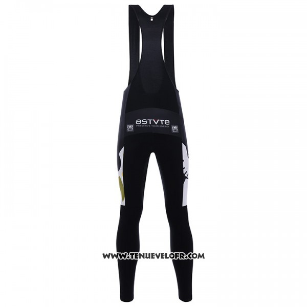 2017 Maillot Ciclismo Cinelli Chrome Noir et Blanc Manches Longues et Cuissard