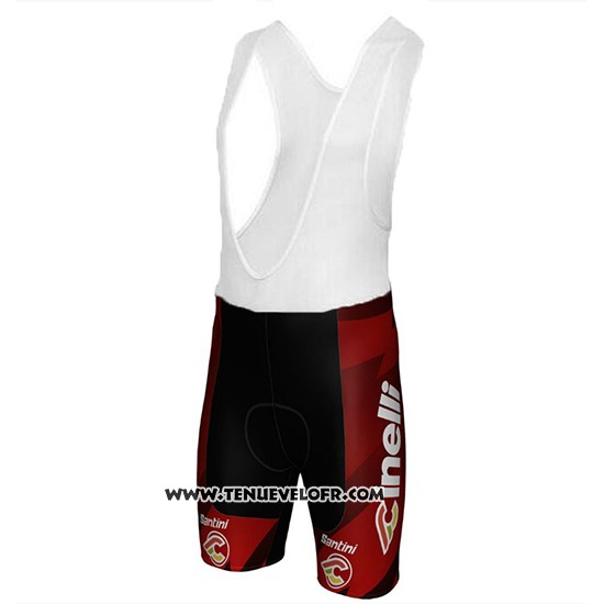 2018 Maillot Ciclismo Cinelli Chrome Fonce et Rouge Manches Courtes et Cuissard