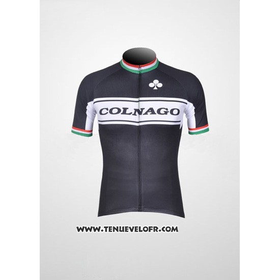 2011 Maillot Ciclismo Colnago Blanc et Noir Manches Courtes et Cuissard