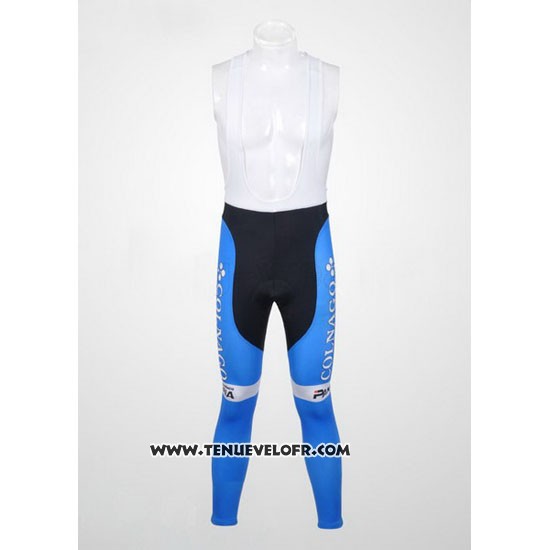 2012 Maillot Ciclismo Colnago Azur et Blanc Manches Longues et Cuissard
