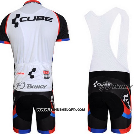 2011 Maillot Ciclismo Cube Noir et Blanc Manches Courtes et Cuissard