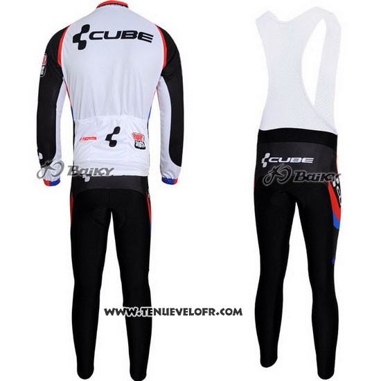 2011 Maillot Ciclismo Cube Noir et Blanc Manches Longues et Cuissard