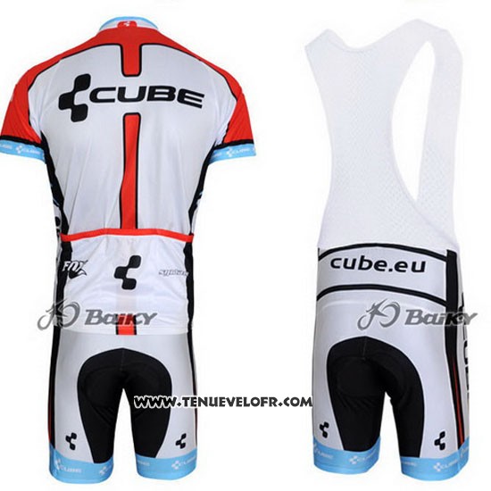 2012 Maillot Ciclismo Cube Noir et Blanc Manches Courtes et Cuissard