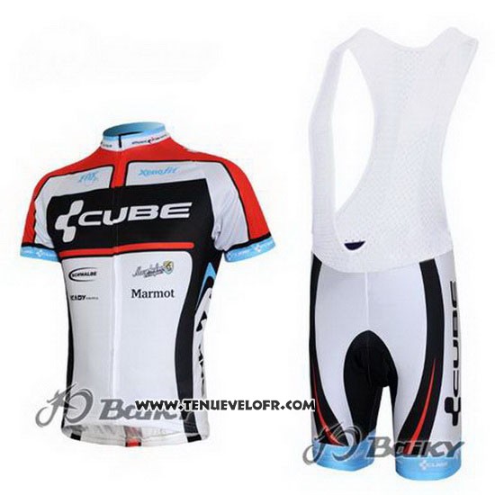 2012 Maillot Ciclismo Cube Noir et Blanc Manches Courtes et Cuissard