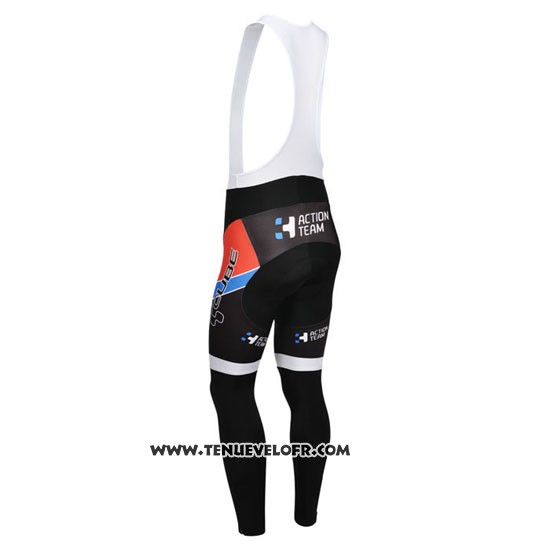 2013 Maillot Ciclismo Cube Noir et Blanc Manches Longues et Cuissard