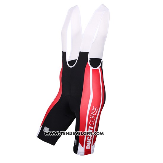 2016 Maillot Ciclismo Ducati Blanc et Rouge Manches Courtes et Cuissard