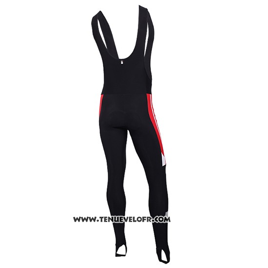 2016 Maillot Ciclismo Ducati Blanc et Rouge Manches Longues et Cuissard