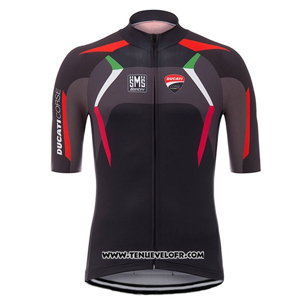 2017 Maillot Ciclismo Ducati Corse Noir Manches Courtes et Cuissard