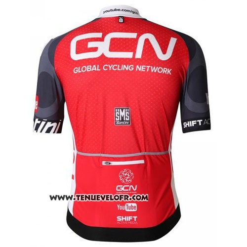 2016 Maillot Ciclismo GCN Noir et Rouge Manches Courtes et Cuissard