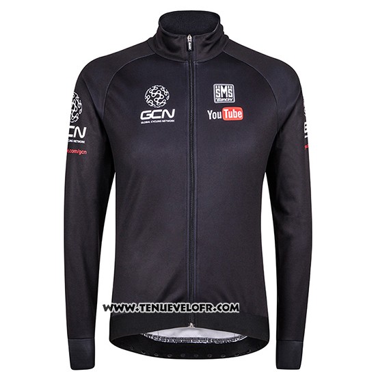 2016 Maillot Ciclismo Global Cycling Network Noir Manches Longues et Cuissard