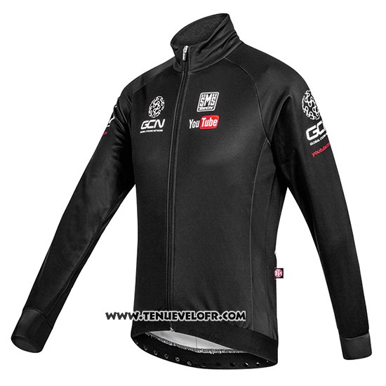 2016 Maillot Ciclismo Global Cycling Network Noir Manches Longues et Cuissard