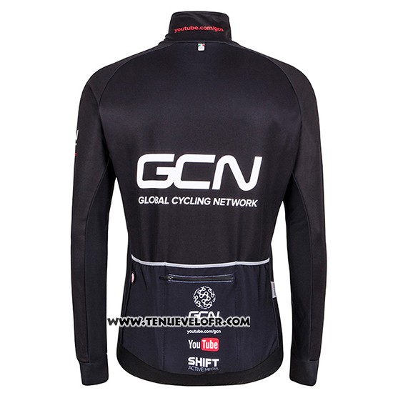 2016 Maillot Ciclismo Global Cycling Network Noir Manches Longues et Cuissard