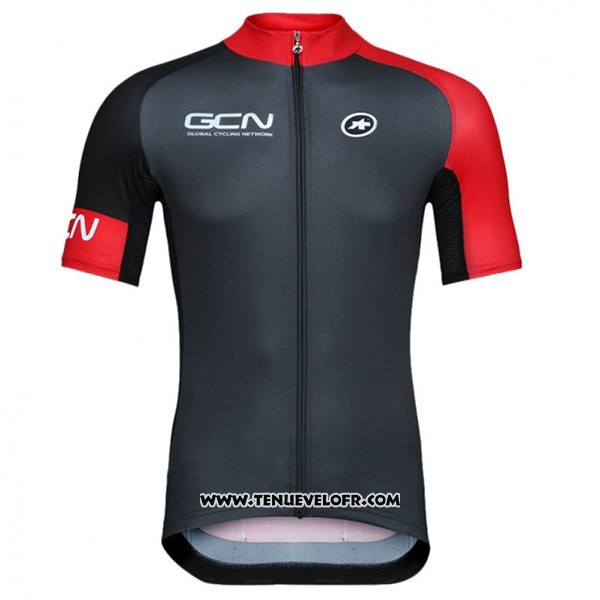 2017 Maillot Ciclismo GCN Noir et Rouge Manches Courtes et Cuissard