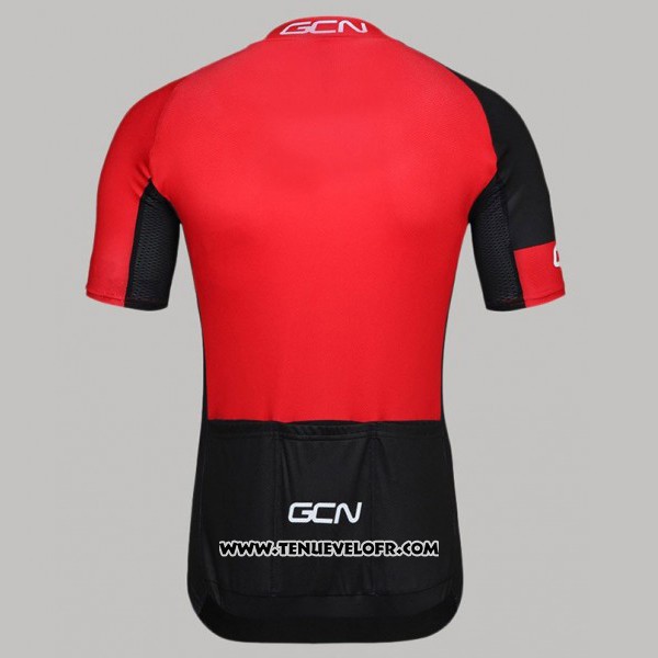 2017 Maillot Ciclismo GCN Noir et Rouge Manches Courtes et Cuissard