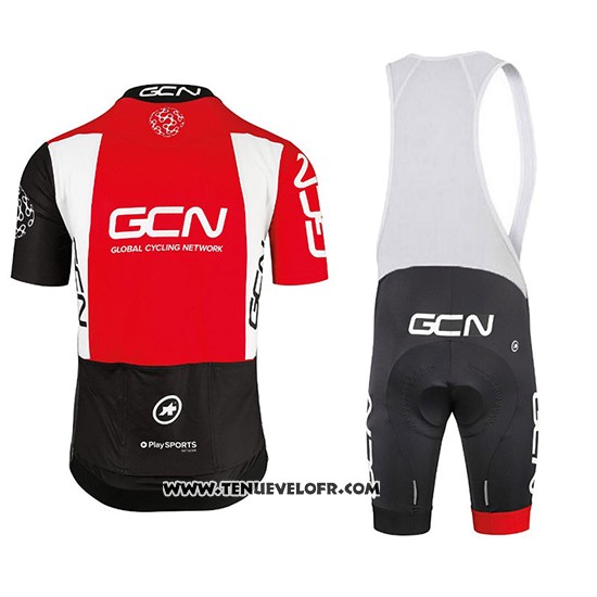 2018 Maillot Ciclismo GCN Noir et Rouge Manches Courtes et Cuissard