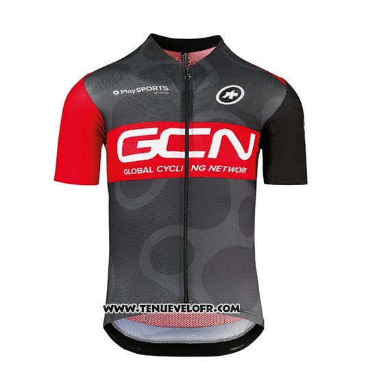 2018 Maillot Ciclismo GCN Noir et Rouge Manches Courtes et Cuissard