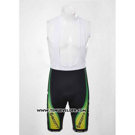 2012 Maillot Ciclismo GreenEDGE Noir et Vert Manches Courtes et Cuissard