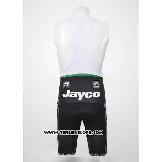 2012 Maillot Ciclismo GreenEDGE Noir et Vert Manches Courtes et Cuissard