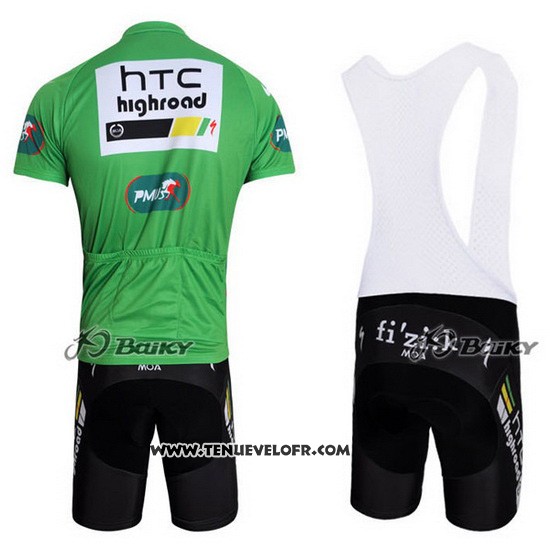 2011 Maillot Ciclismo Htc Highroad Vert et Blanc Manches Courtes et Cuissard