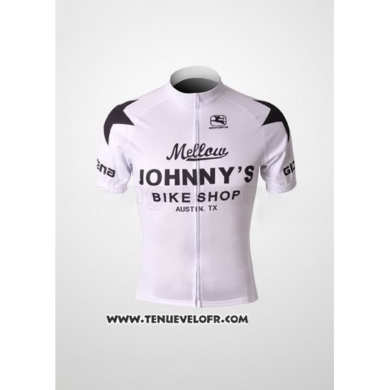 2010 Maillot Ciclismo Johnnys Noir et Blanc Manches Courtes et Cuissard