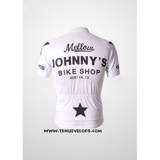 2010 Maillot Ciclismo Johnnys Noir et Blanc Manches Courtes et Cuissard