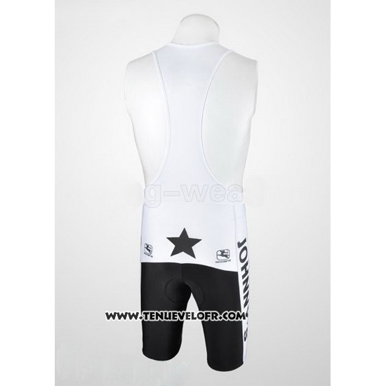 2010 Maillot Ciclismo Johnnys Noir et Blanc Manches Courtes et Cuissard