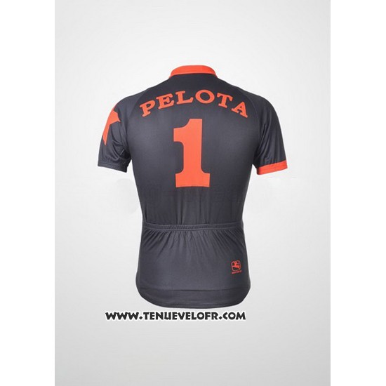 2010 Maillot Ciclismo Johnnys Orange et Noir Manches Courtes et Cuissard