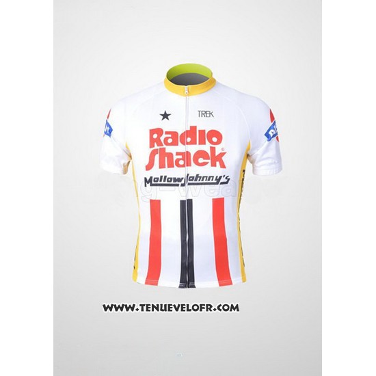 2011 Maillot Ciclismo Johnnys Blanc et Rouge Manches Courtes et Cuissard