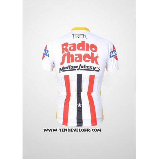 2011 Maillot Ciclismo Johnnys Blanc et Rouge Manches Courtes et Cuissard