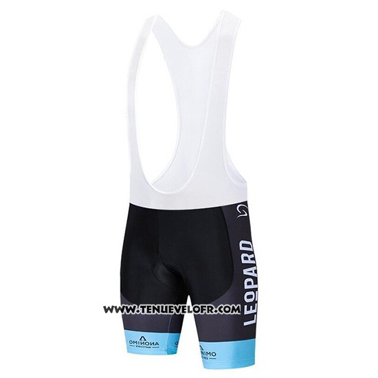 2020 Maillot Ciclismo Leopard Natural Bleu Noir Manches Courtes et Cuissard