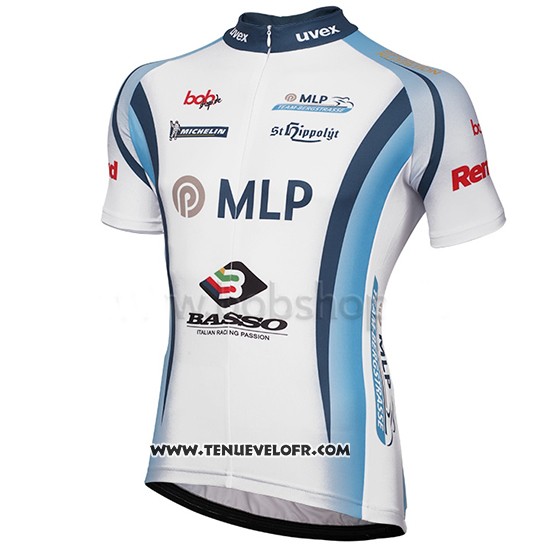 2014 Maillot Ciclismo Mlp Team Bergstrasse Blanc Manches Courtes et Cuissard